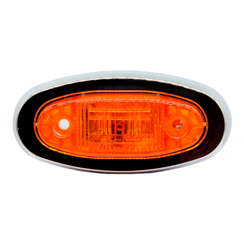 Farol lat oval 3 led ambar bivol 93x20mm